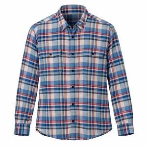 Orvis Shirt Mens L Active Fit Plaid Long Sleeve Button Up Shirt Linen Blend